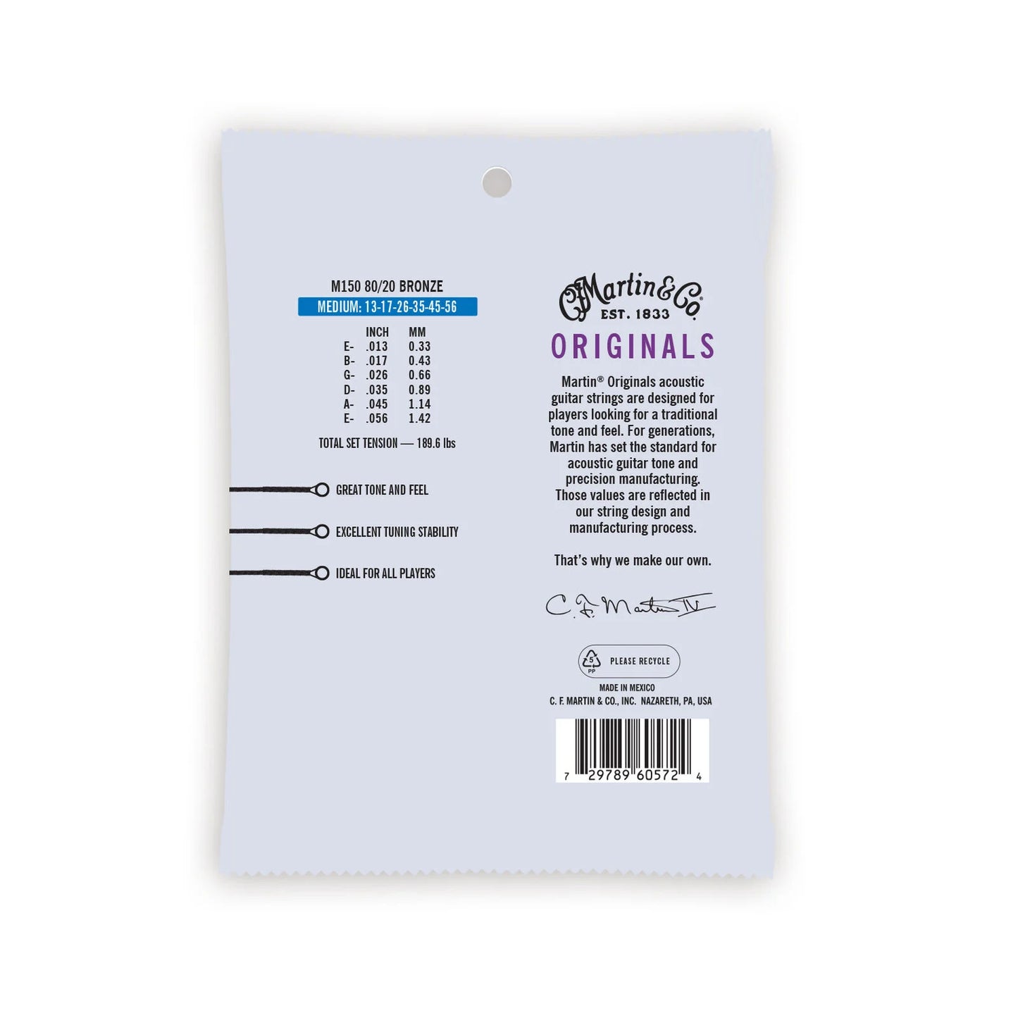 Martin & Co. Authentic Acoustic SP Acoustic Guitar Strings Bronze | MEDIUM 13-56