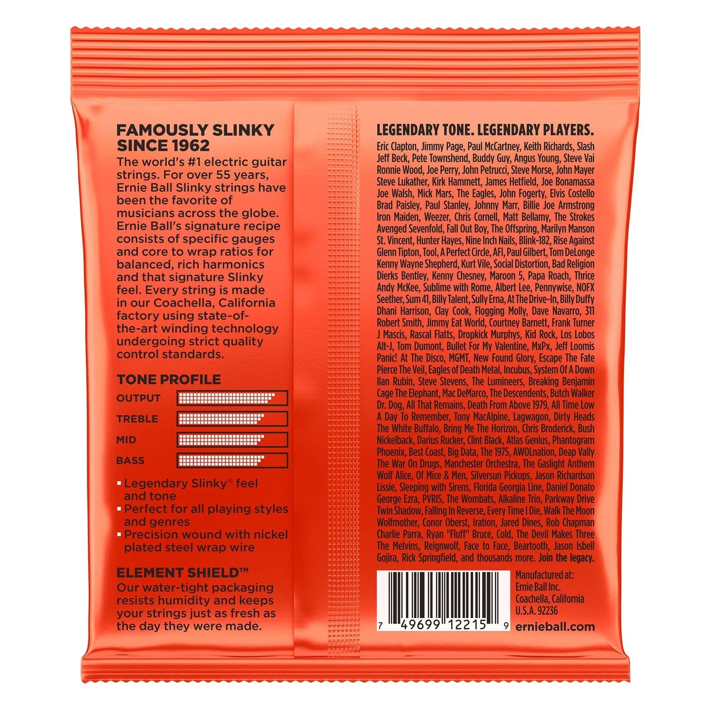 Ernie Ball 2215 Skinny Top Heavy Bottom Slinky Electric Guitar Strings | 10-52