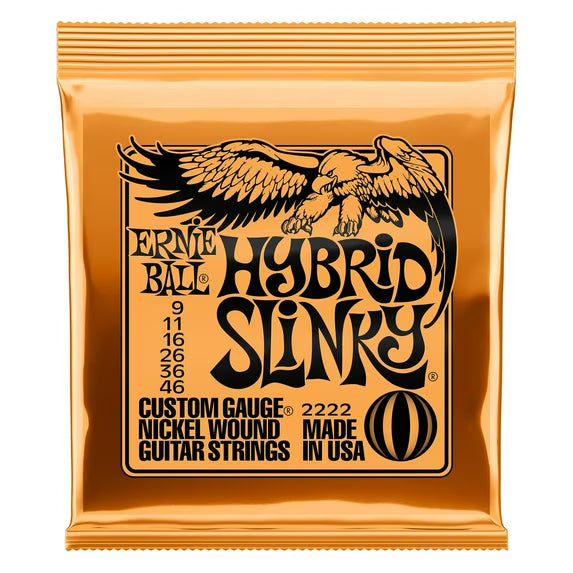 Ernie Ball 2222 Nickel Hybrid Slinky Electric Guitar Strings | 9-46
