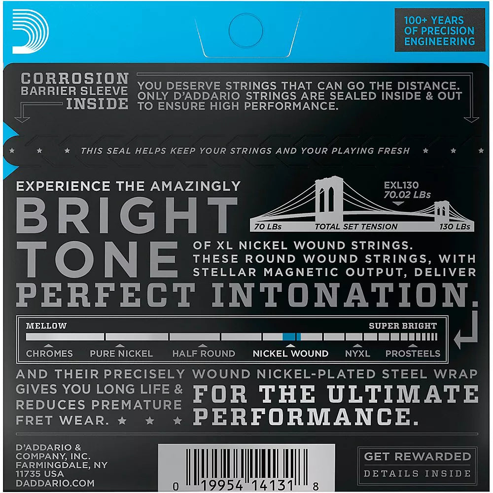 D'Addario EXL130 Nickel Electric Guitar Strings | EXTRA SUPER LIGHT 8-38