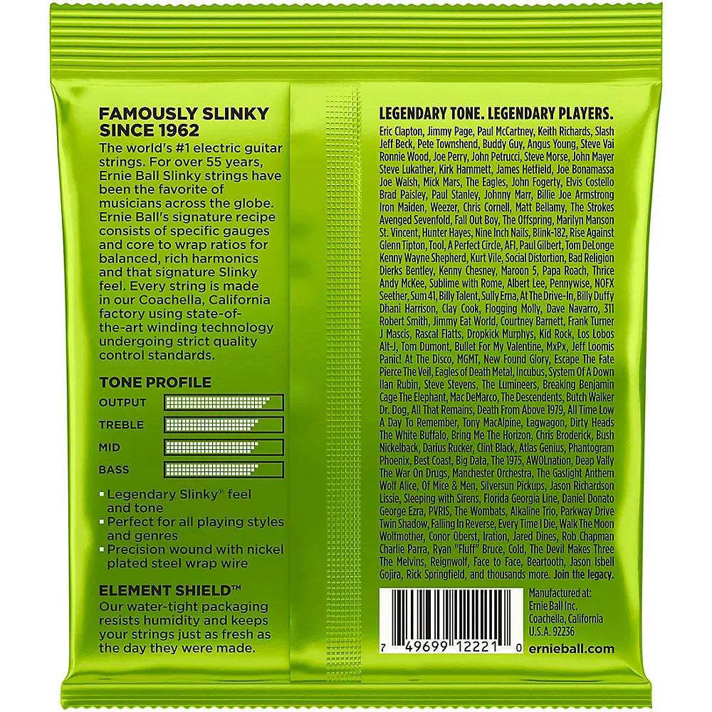 Ernie Ball 2221 Regular Slinky Electric Guitar Strings | 10-46