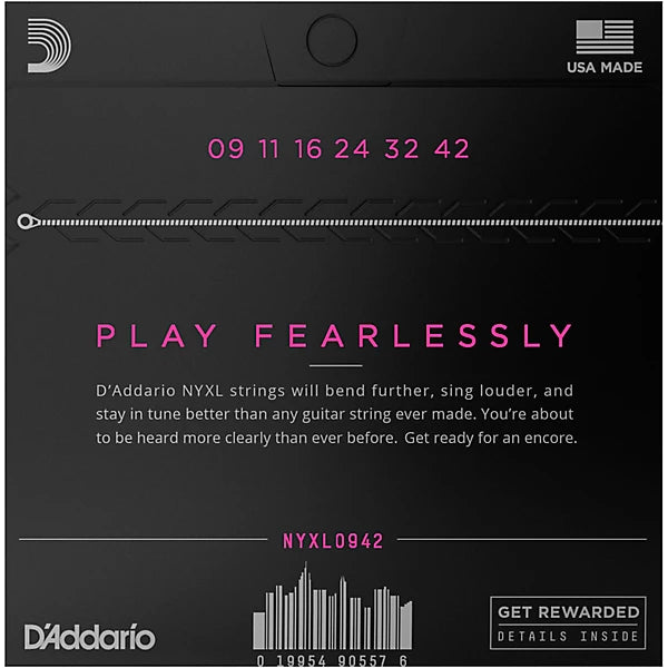 D'Addario NYXL0942 Electric Guitar Strings | SUPER LIGHT 09-42