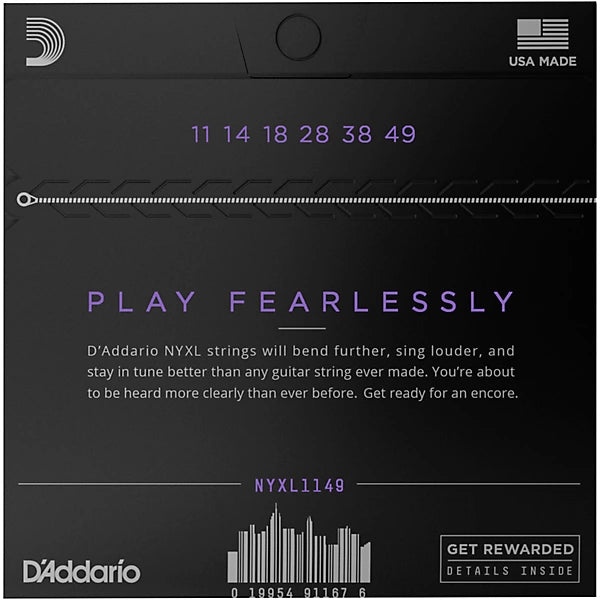 D'Addario NYXL1149 Electric Guitar Strings | MEDIUM 11-49