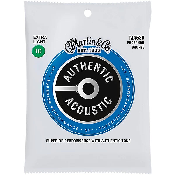 Martin & Co. Authentic Acoustic SP Guitar Strings Phosphor Bronze | EXTRA LIGHT 10-47