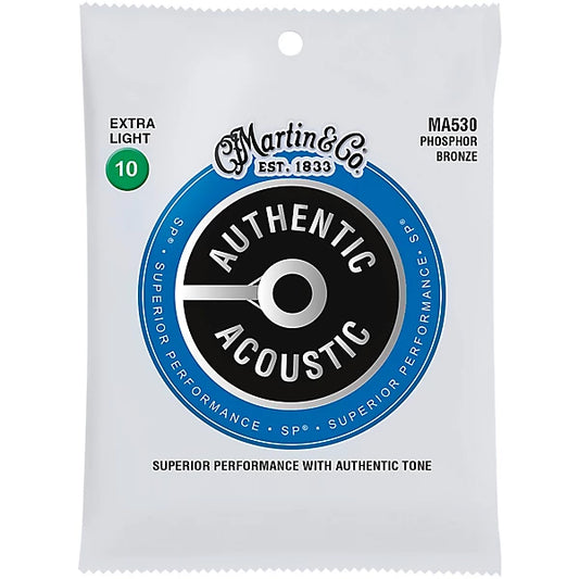 Martin & Co. Authentic Acoustic SP Guitar Strings Phosphor Bronze | EXTRA LIGHT 10-47