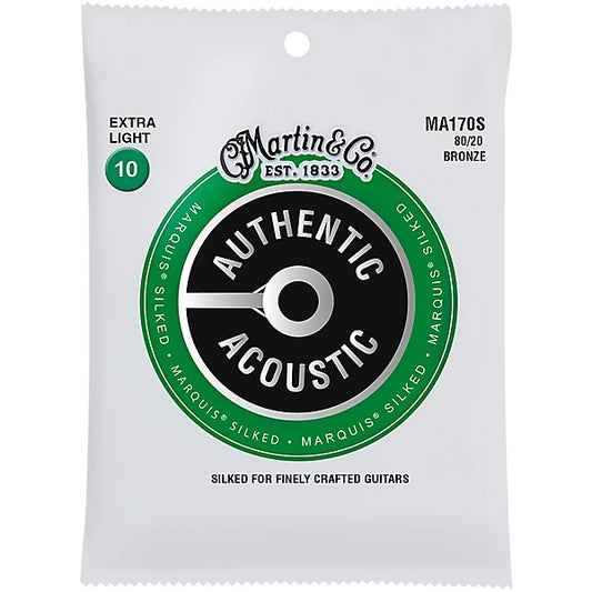 Martin & Co. Authentic Acoustic Marquis Silked Guitar Strings Bronze | EXTRA LIGHT 10-47
