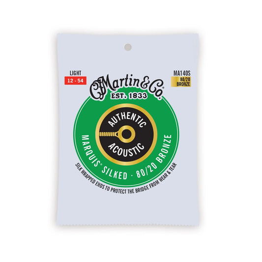 Martin & Co. Authentic Acoustic Marquis Silked Guitar Strings Bronze | LIGHT 12-54