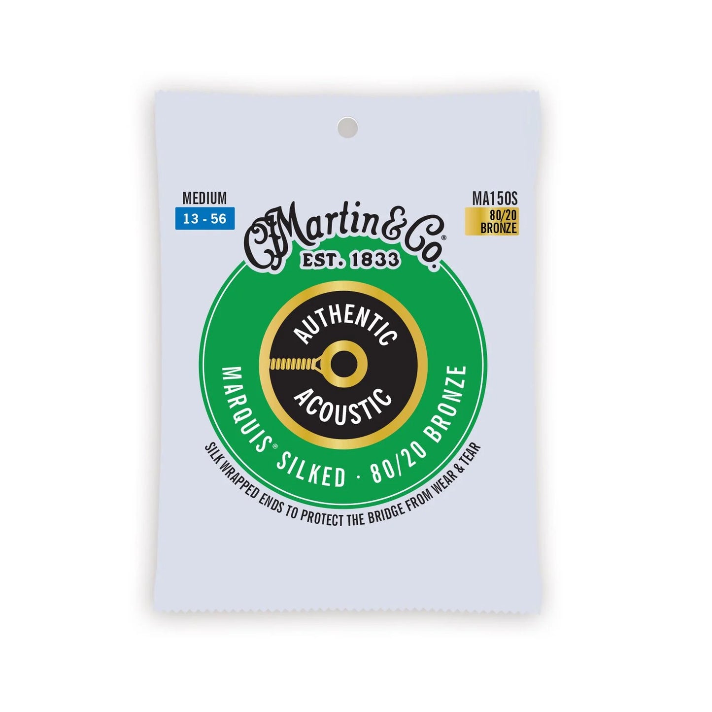 Martin & Co. Authentic Acoustic Marquis Silked Guitar Strings Bronze | MEDIUM 13-56
