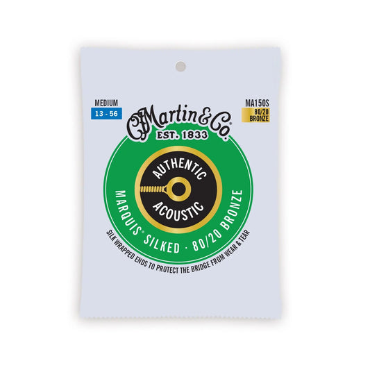 Martin & Co. Authentic Acoustic Marquis Silked Guitar Strings Bronze | MEDIUM 13-56