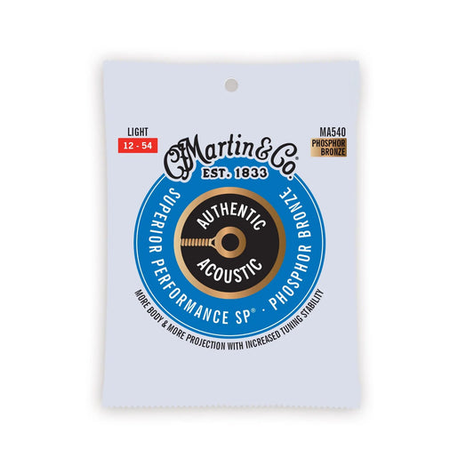 Martin & Co. Authentic Acoustic SP Guitar Strings Phosphor Bronze | LIGHT 12-54