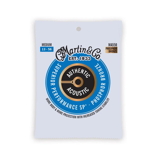 Martin & Co. Authentic Acoustic SP Guitar Strings Phosphor Bronze | MEDIUM 13-56
