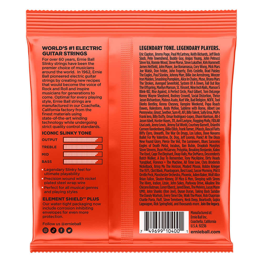 Ernie Ball 2615 Skinny Top Heavy Bottom Slinky Nickel Wound 7-String Electric Guitar Strings | 10-62