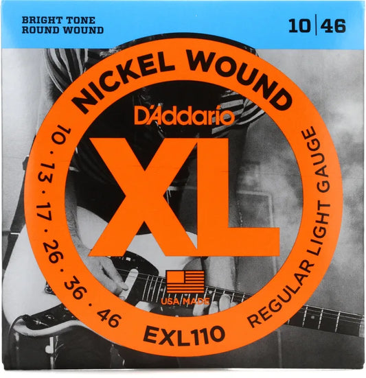D'Addario EXL110 XL Electric Guitar Strings | REGULAR LIGHT .010-.046
