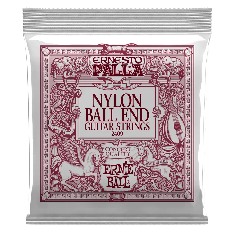 Ernie Ball 2409 Ernesto Palla Black & Gold Ball-End Nylon Classical Guitar Strings | MEDIUM TENSION .028-.042