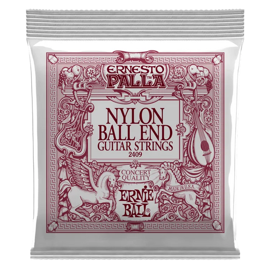 Ernie Ball 2409 Ernesto Palla Black & Gold Ball-End Nylon Classical Guitar Strings | MEDIUM TENSION .028-.042