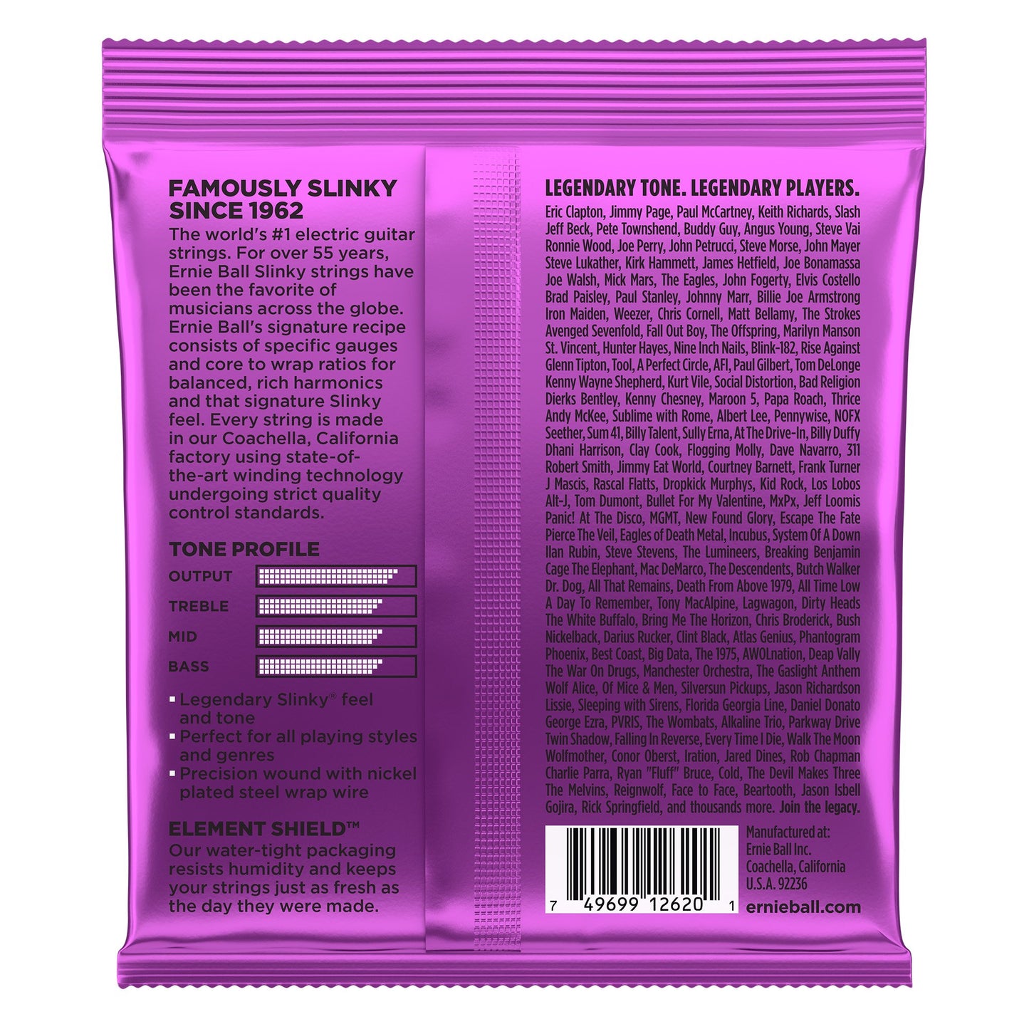 Ernie Ball 2220 Power Slinky Electric Guitar Strings | 11-48