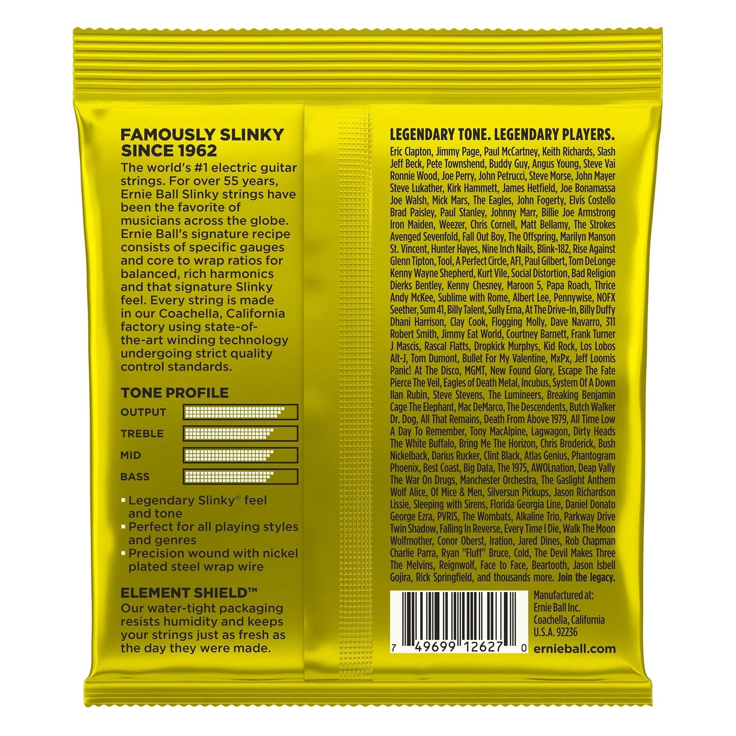 Ernie Ball 2627 Beefy Slinky Electric Guitar Strings | 11-54