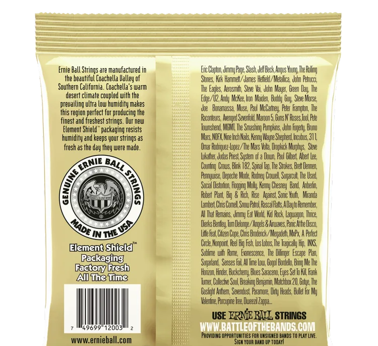 Ernie Ball 2003 Earthwood 80/20 Bronze Acoustic Guitar Strings | MEDIUM LIGHT .012-.054