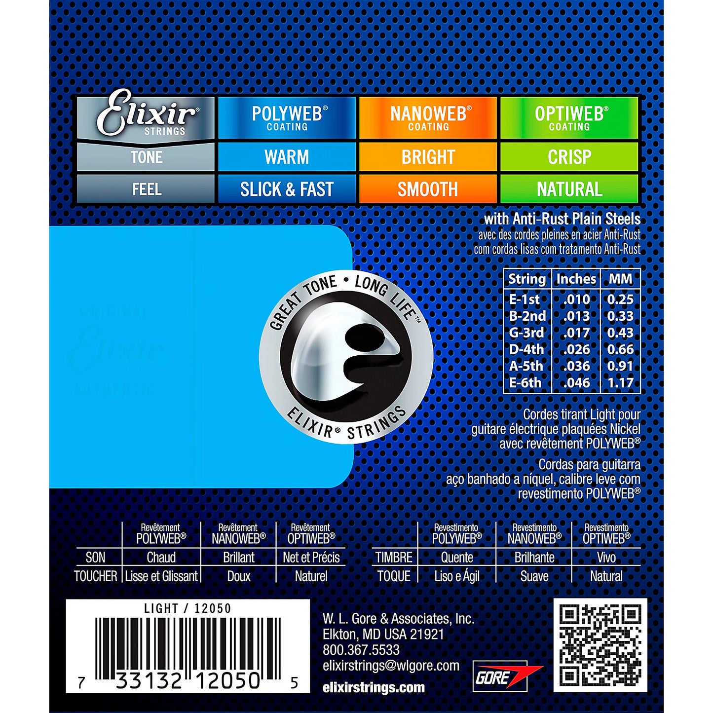 Elixir Nickel Plated Steel Polyweb Electric Guitar Strings | LIGHT 10-46